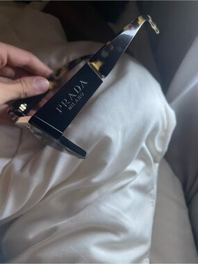 Prada Black Frame with Tortoiseshell Temples Sunglasses